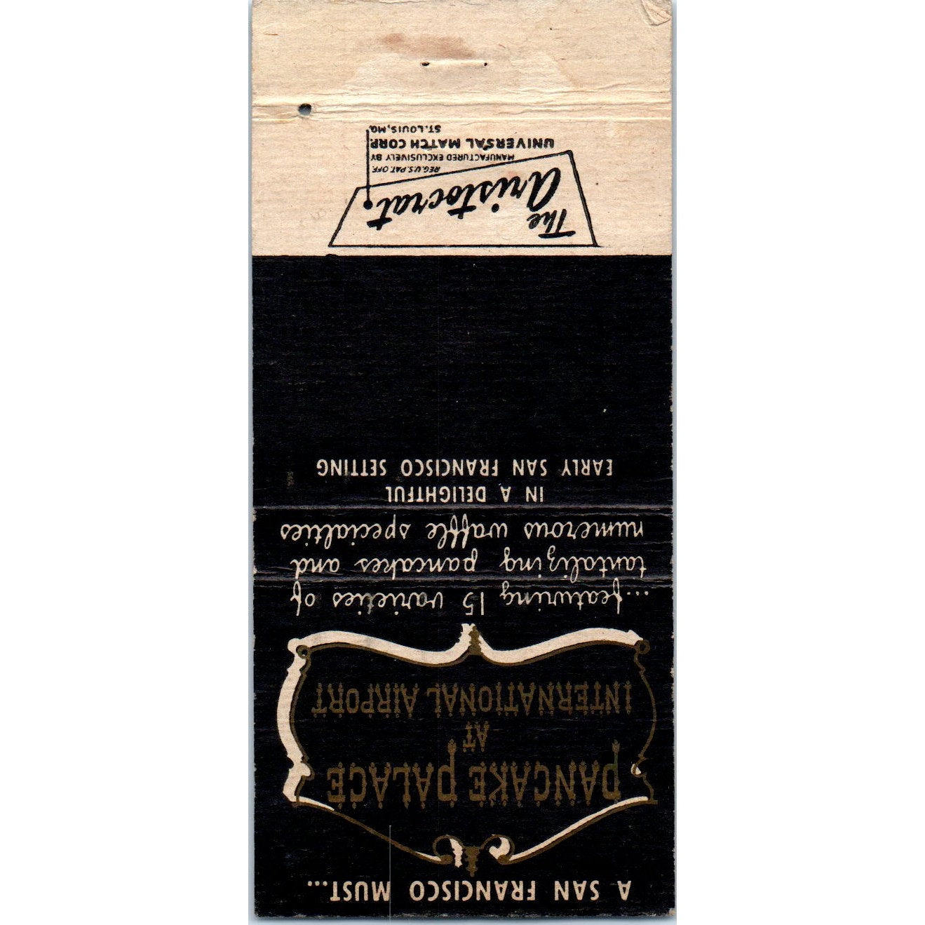 The International Room San Francisco Airport Advertising Matchbook Cover MM11-8