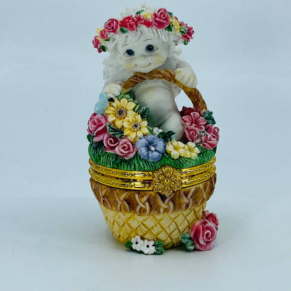 Dreamsicles Flower Basket Hinged Trinket Box 10354 TD3