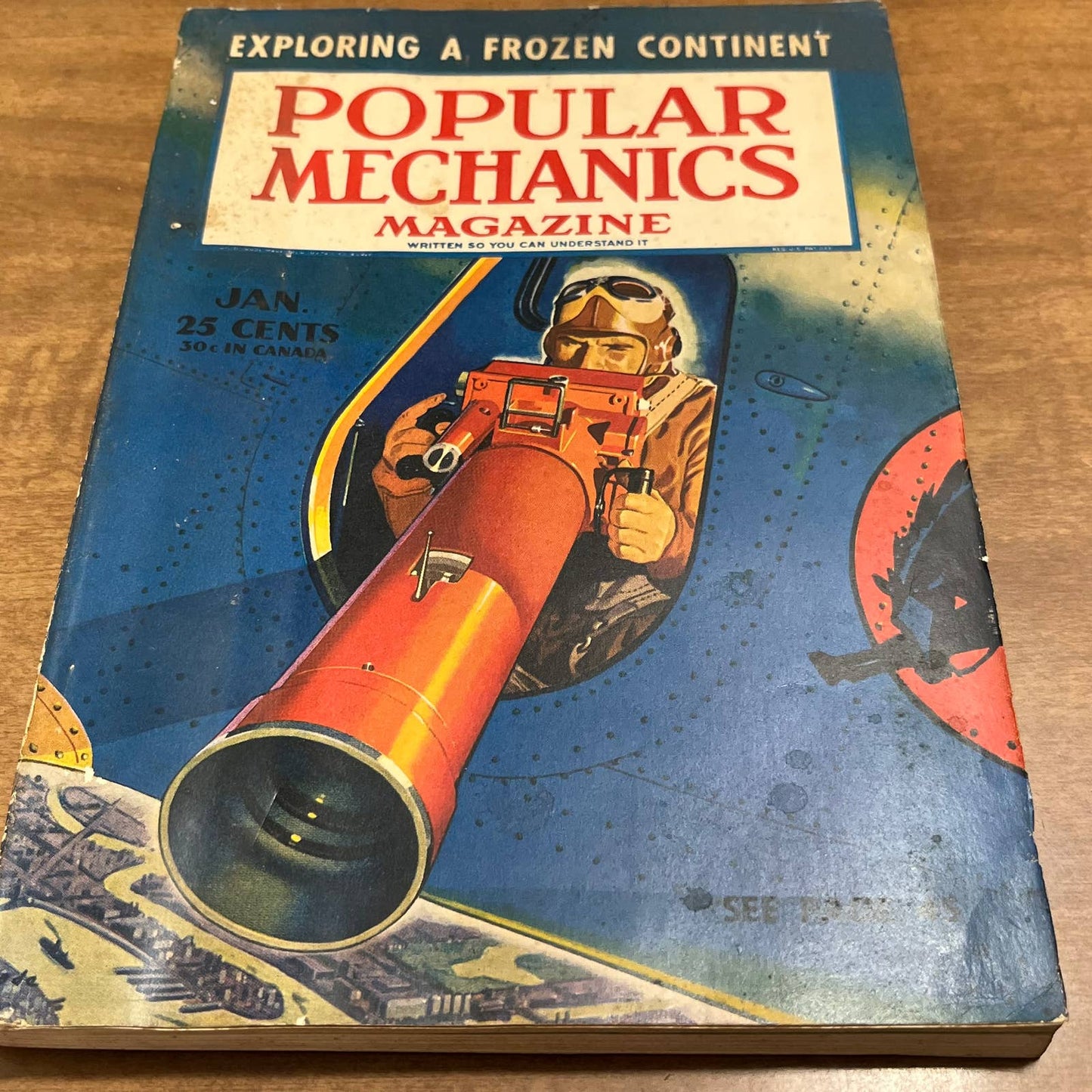 January 1941 Popular Mechanics WWII Exploring a Frozen Continent TH8