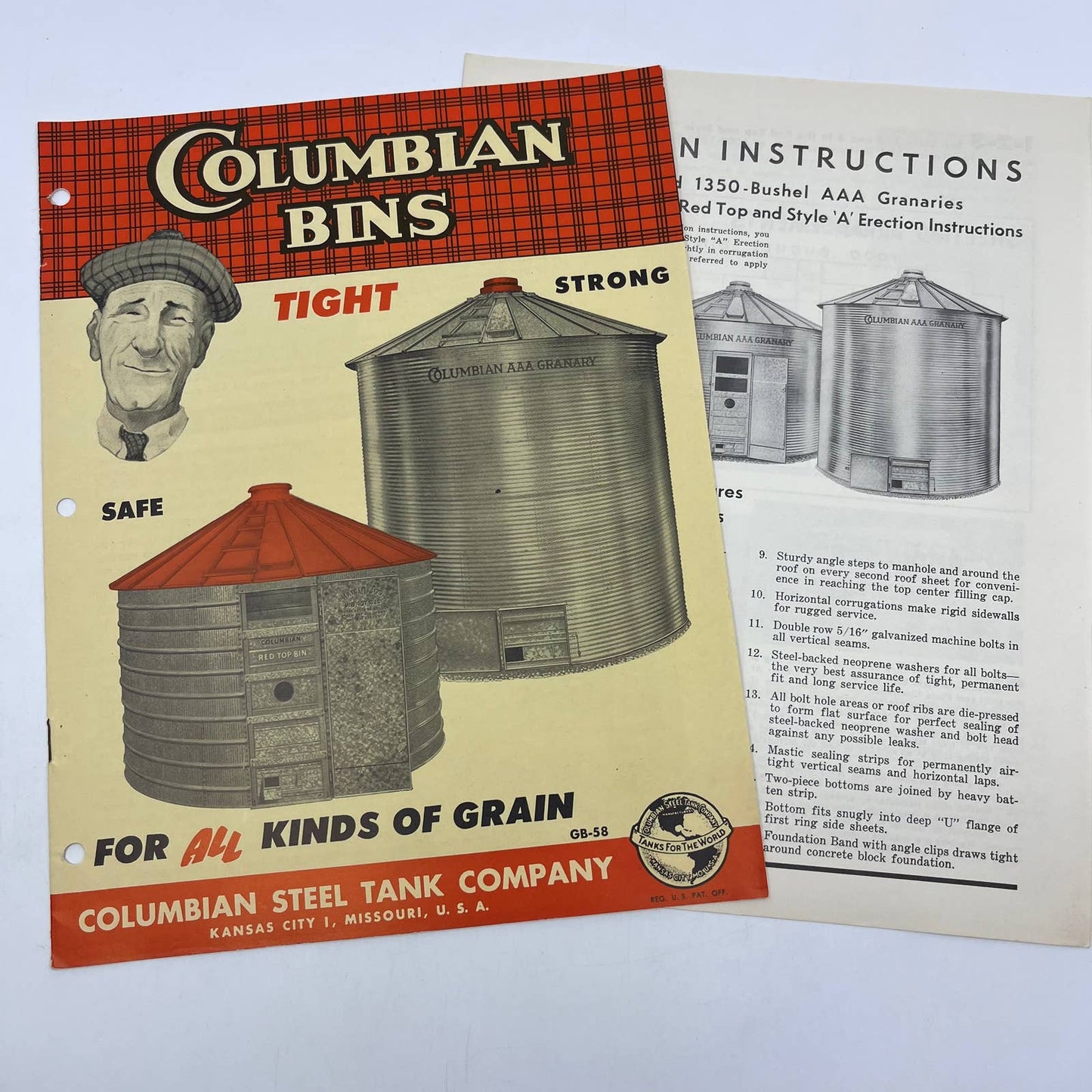 1950s Columbian Steel Grain Bins Advertising Booklet TH8