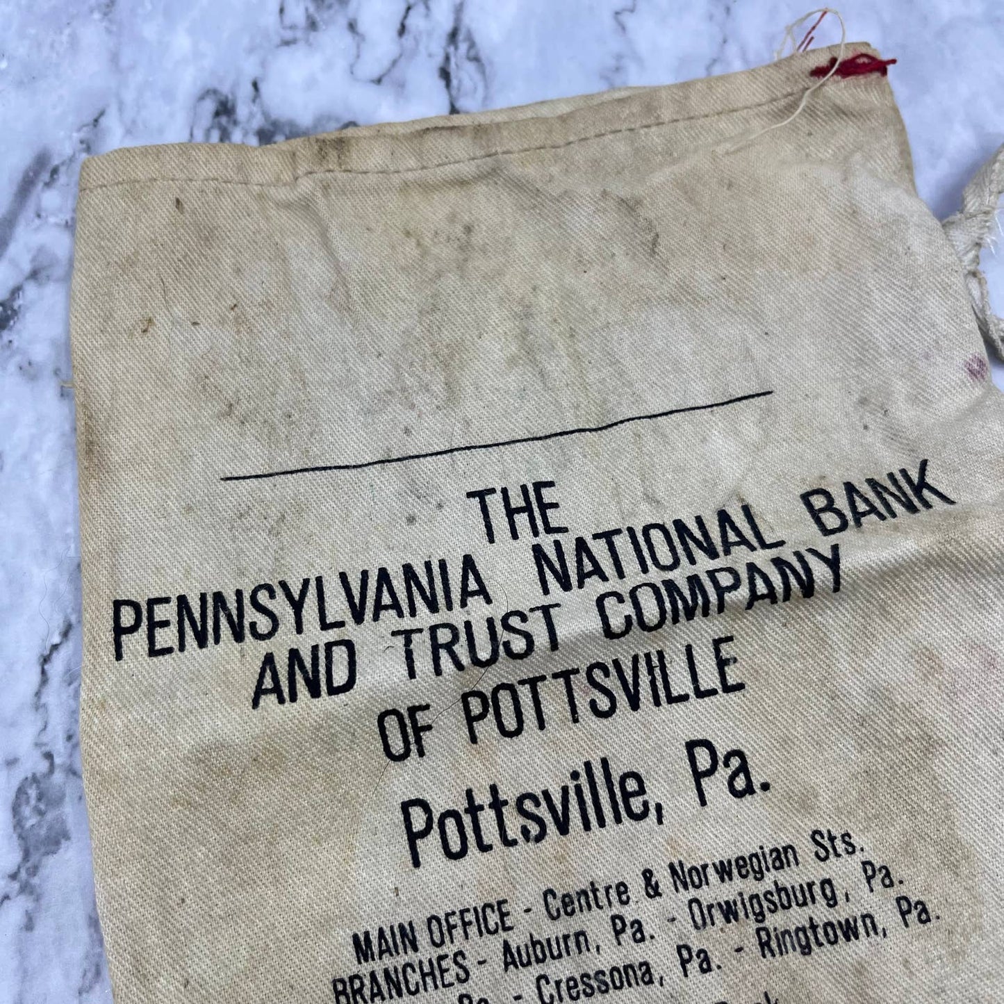 Vintage Coin Deposit Bag - Pennsylvania National Bank & Trust Pottsville PA TD8