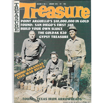 Treasure Magazine - Treasure Hunting Gold Mining Metal Detecting Jan 1973 M4
