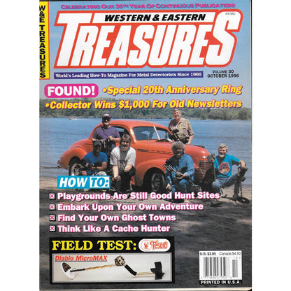 Western and Eastern Treasures Magazine Oct 1996 Vol. 30 Metal Detecting Gold M1