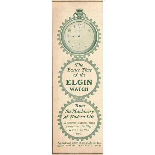 Elgin National Watch Co. Elgin Illinois - 1903 Original Ad TJ7-S