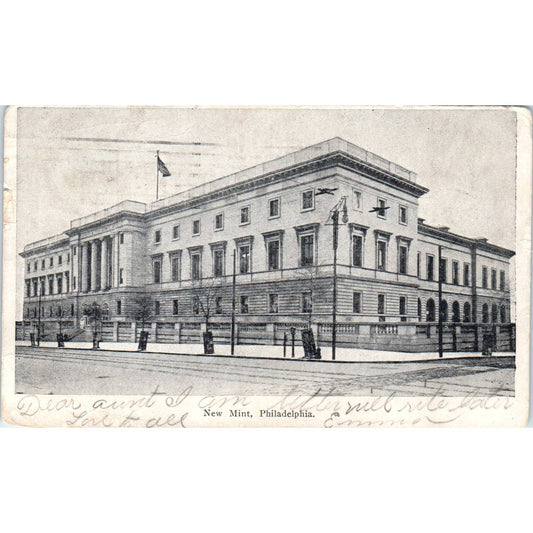 1906 Postcard Photo RPPC of the New Mint in Philadelphia PA TI1-1