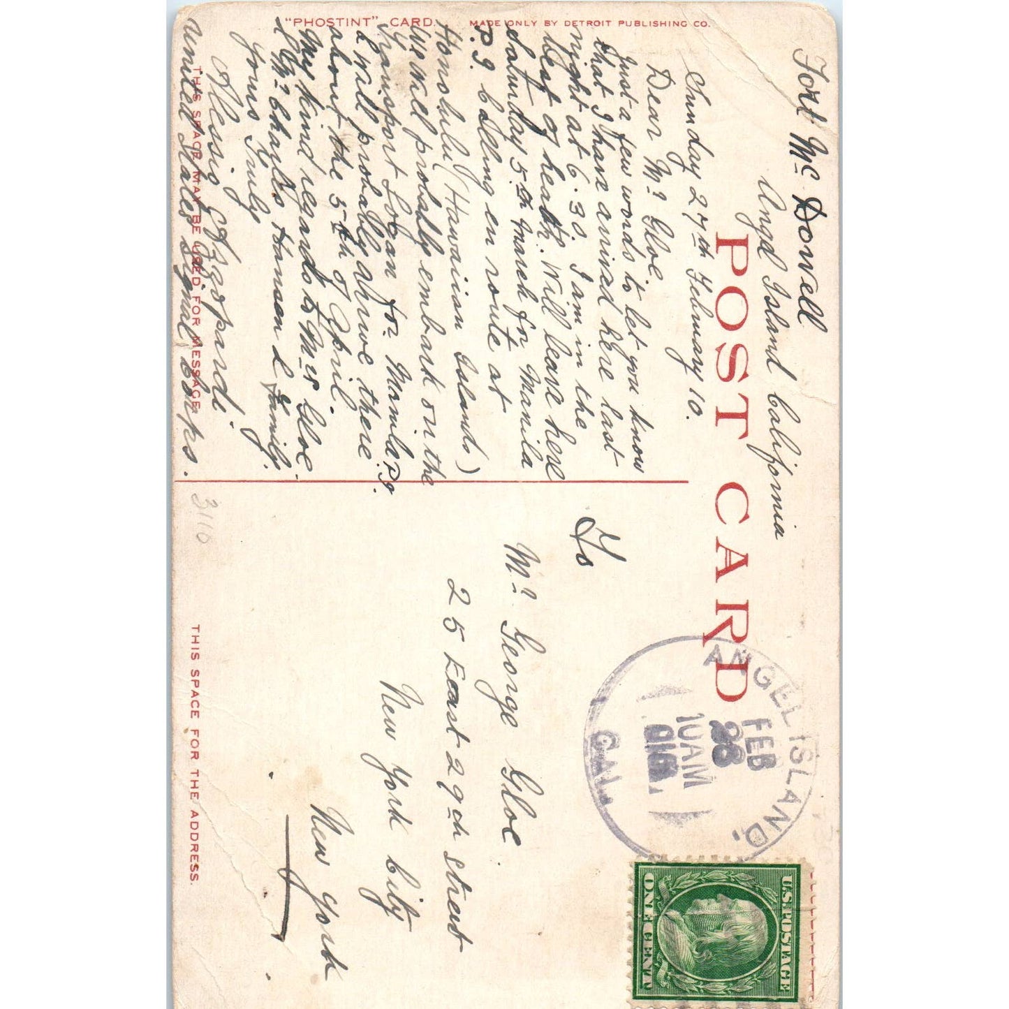 Yosemite Falls, Yosemite Valley CA c1910 - Original Postcard TJ9-P1