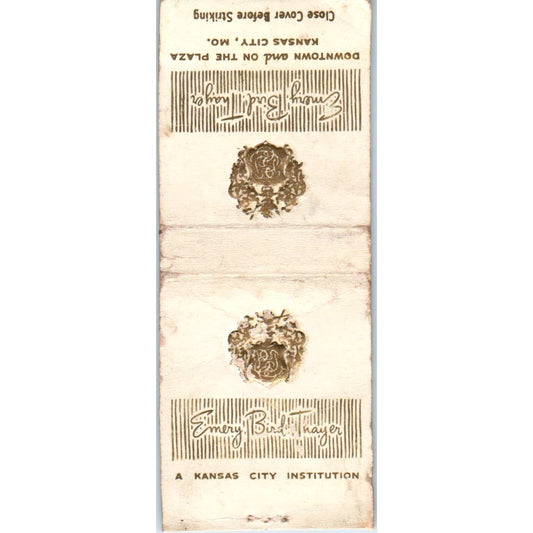 Emery, Bird, Thayer Kansas City MO Advertising Matchbook Cover SA9-M5