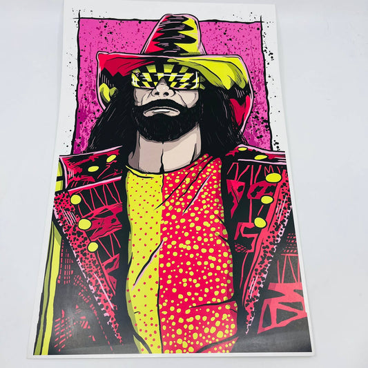 Macho Man Randy Savage WWE Christopher Ott Limited Edition Poster 11x17 FL2