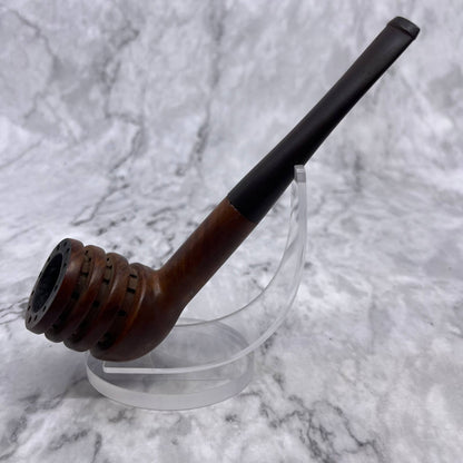 Vintage Carved Virgin Nature Imported Briar Estate Pipe TJ4-7