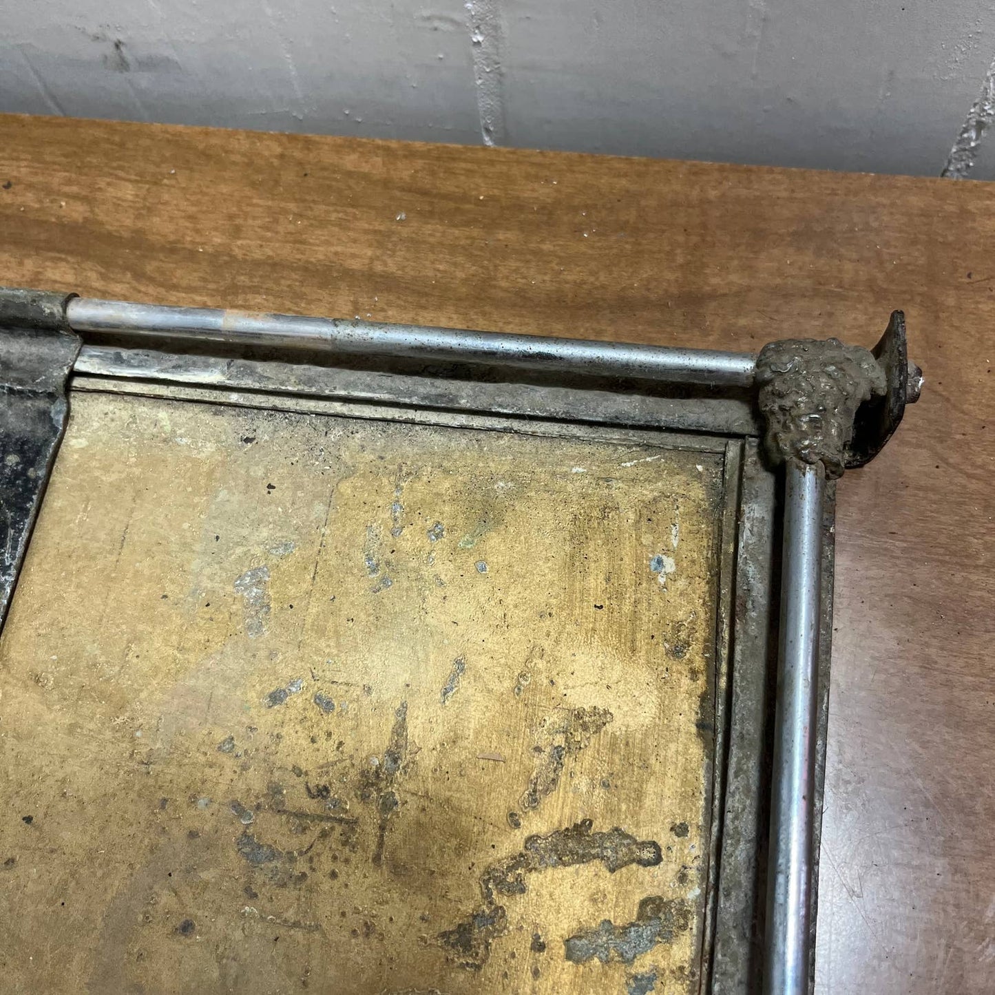 Vintage Primitive Homemade Photo Darkroom Enlarging Easel 8x10" Metal TI5