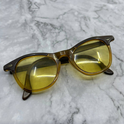 OTE TART Cat Eye Glasses Eyeglasses Frames Vintage Amber Brown 5.75” TA9