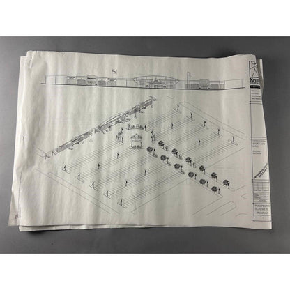 Vintage Set of Plans Blueprints for the Story Auto Mall in Lansing Michigan  RU1