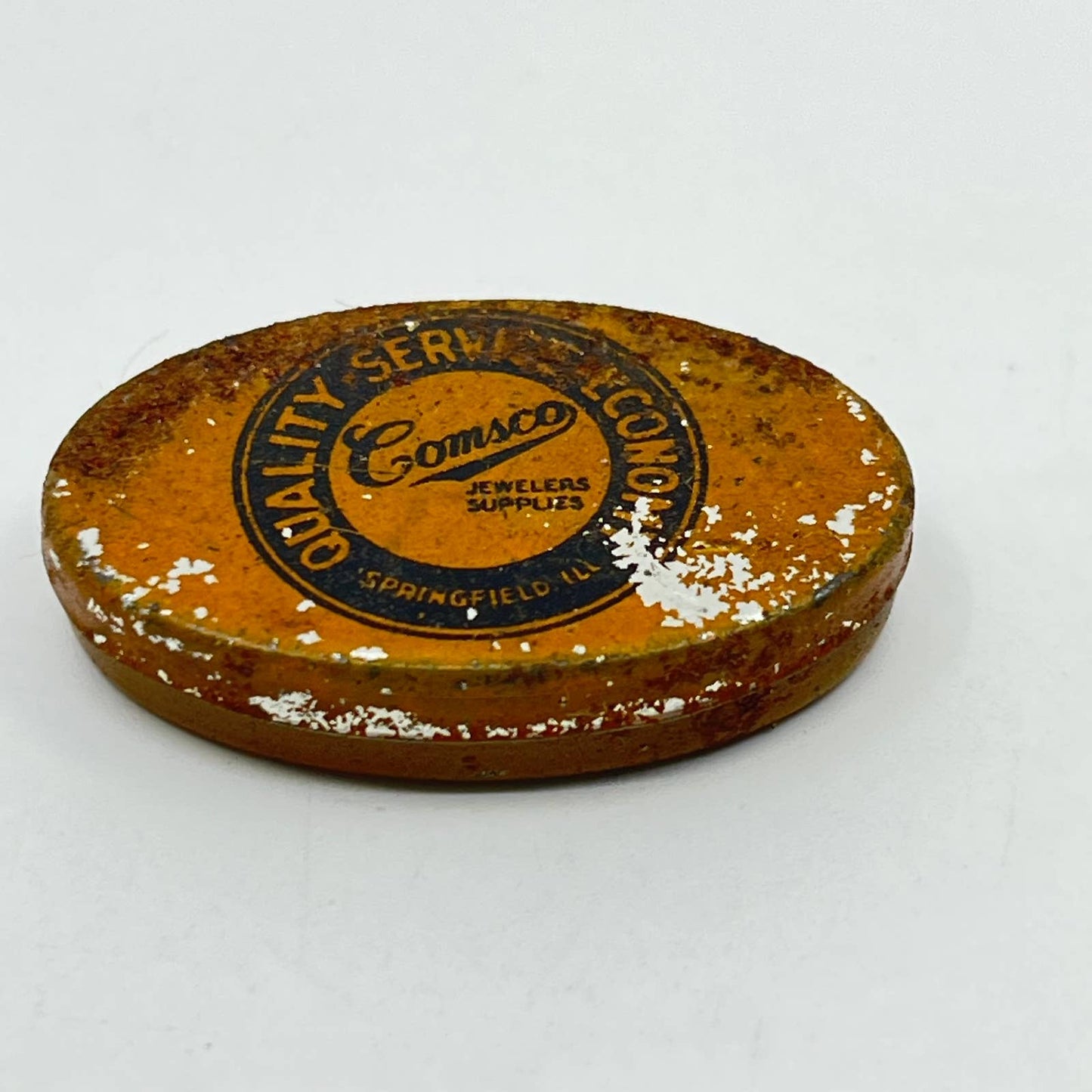 Vintage Comsco Jewelers Supplies Tin Springfield Illinois SD4-1