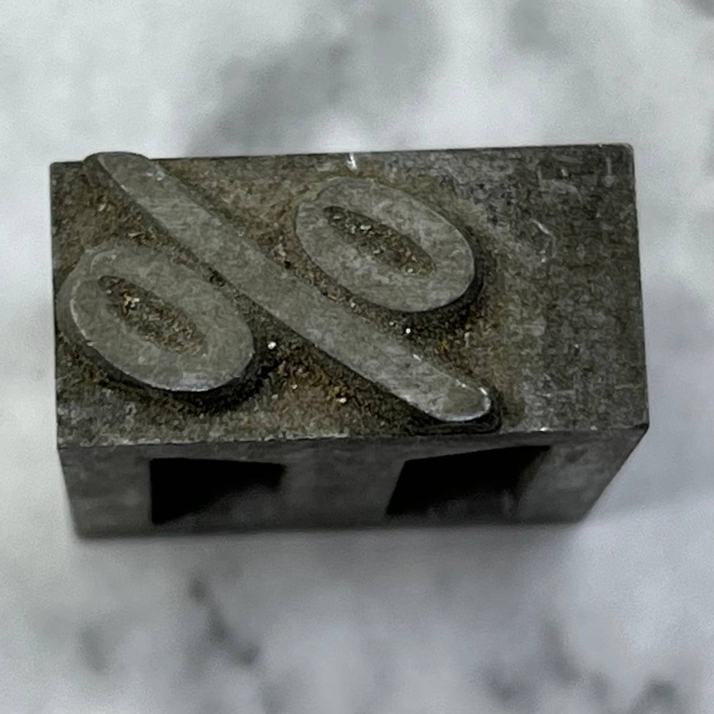 Vintage Printing Letterpress Printers Block Plate % Percent Symbol SE821