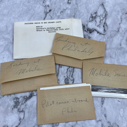 1937 Photos & Negatives From Afoundria Freighter Cruise Mobile, New Orleans TJ8
