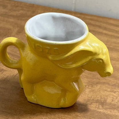 1975 Frankoma Democrat DNC Elephant Political Mug Yellow Glaze Carter TB7