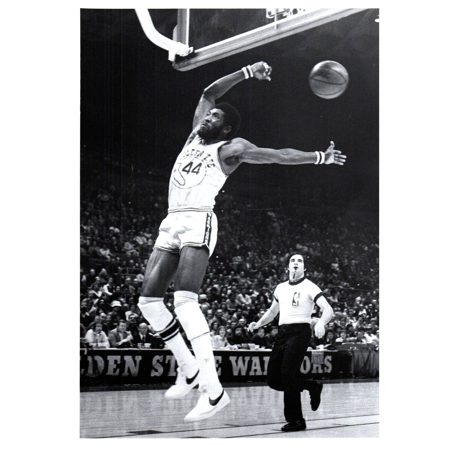 1980s Press Photo Basketball NBA Golden State Warriors Sam Mitchell 7x9" AD3