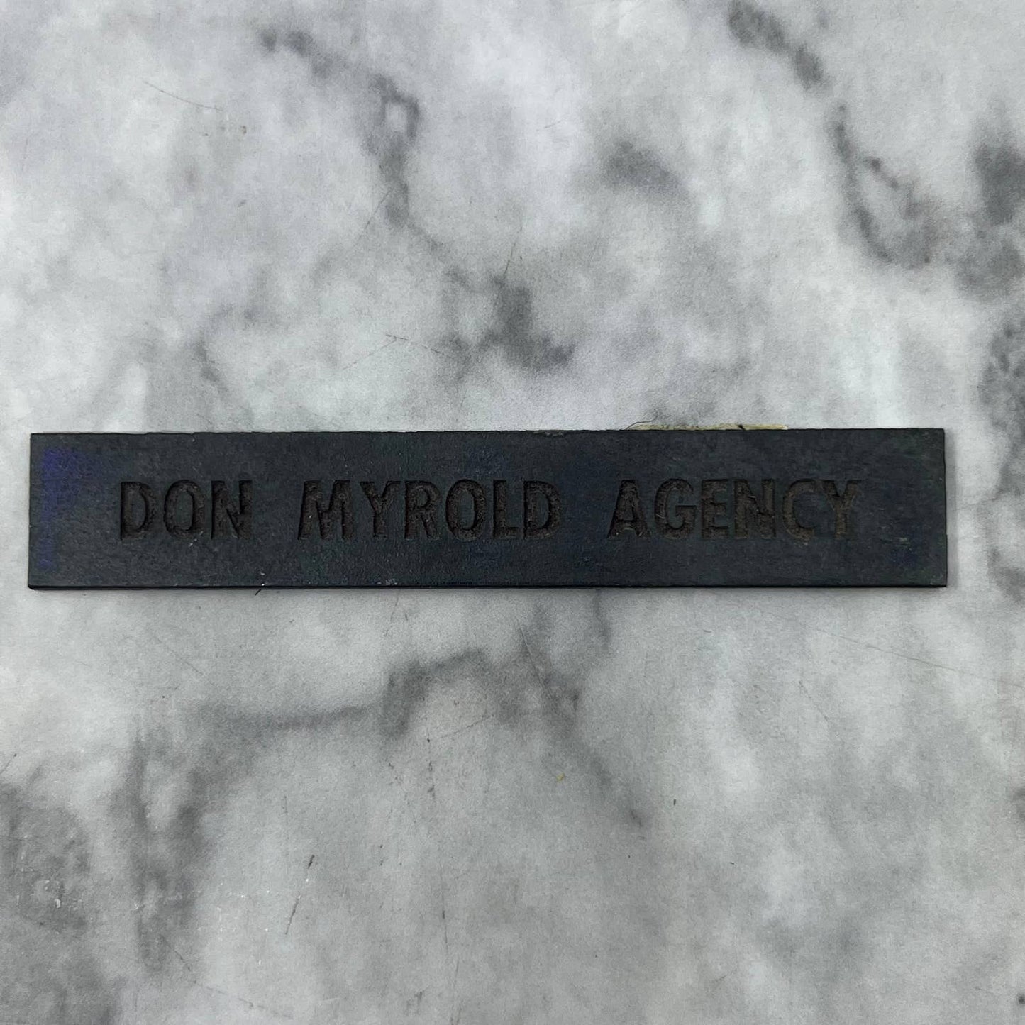 Vintage Printing Letterpress Printers Block Plate Don Myrold Agency TJ54