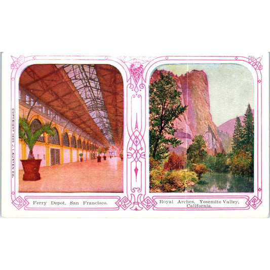 San Francisco Ferry Depot Yosemite Valley 1909 Original Postcard TK1-P18