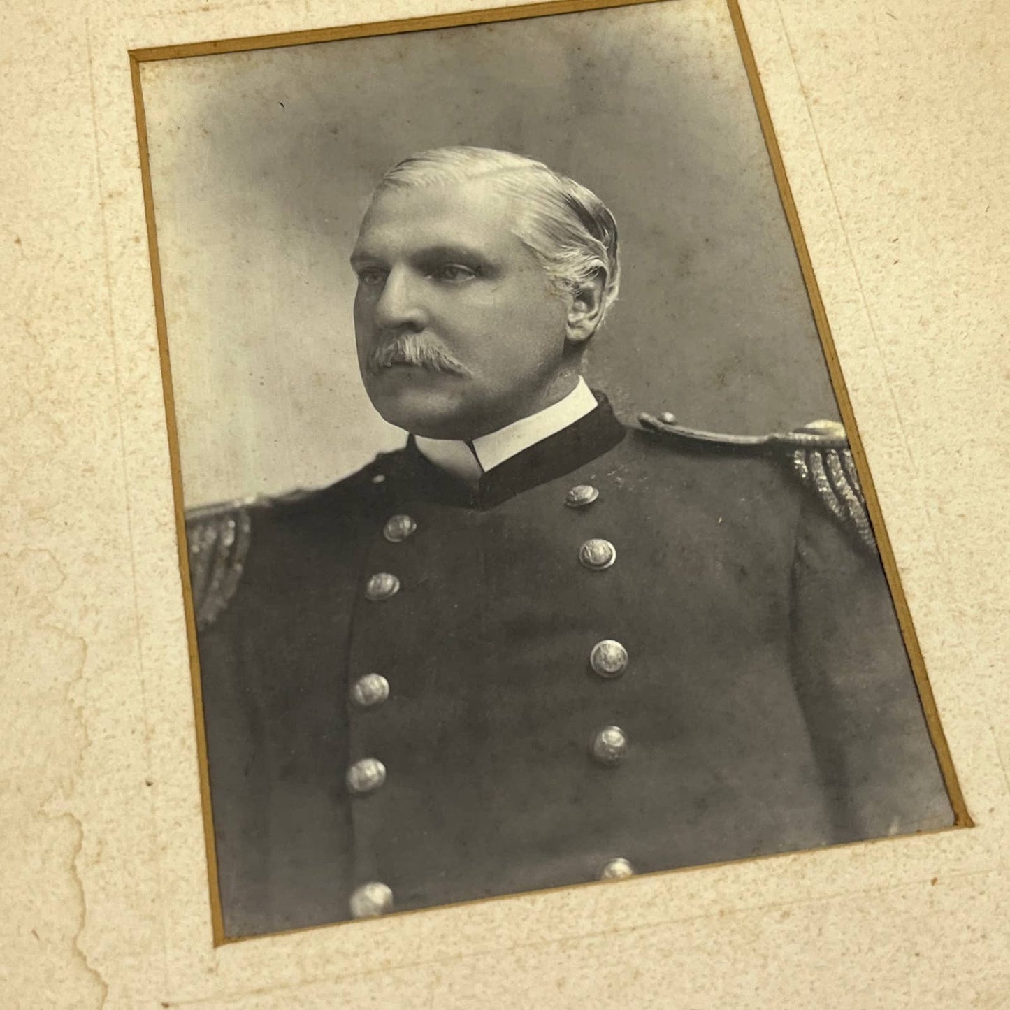Antique Civil War Portrait Photo Military Officer With Epaulettes AC3