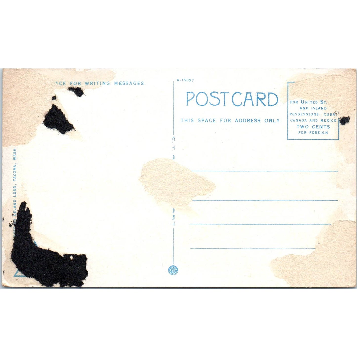 Vintage Postcard Log Boom Ready For The Mill Aberdeen Washington TD9-W2