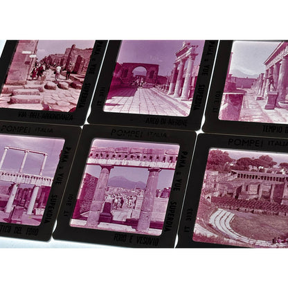 1960s Pompeii Italy Travel Slide Set of 6 2x2 Slides TK2-S4-7