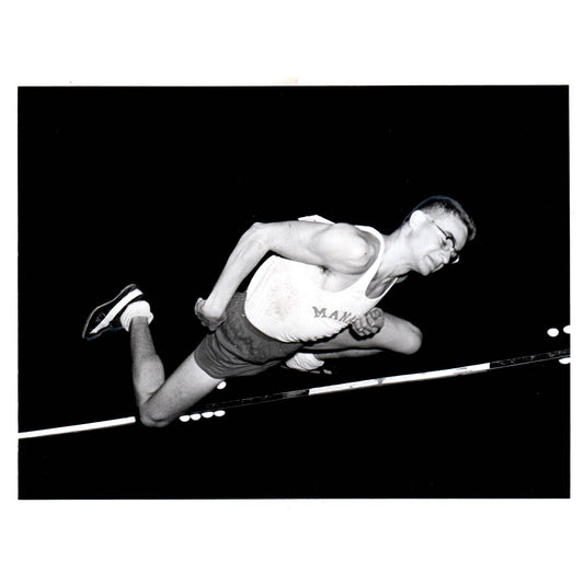 1956 Press Photo Track and Field High Jump Tommy Rushmore Manatees ~6x8" AD2