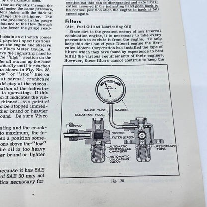 1957 Interstate Training Service Manual Unit 25 Hercules Diesel Engine TF8