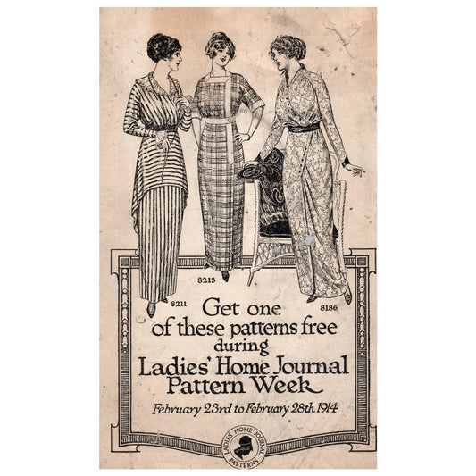 1914 Ladies Home Journal Pattern Week Advertising Leaflet SF3-5