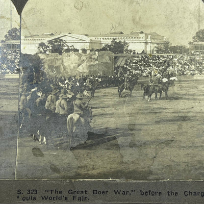 The Great Boer War Before the Charge - Antique Stereoview Card TJ1-C1