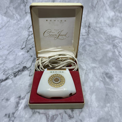 1960s Lady Schick The Crown Jewel Rhinestone Filagree Electric Shaver WORKS TF6