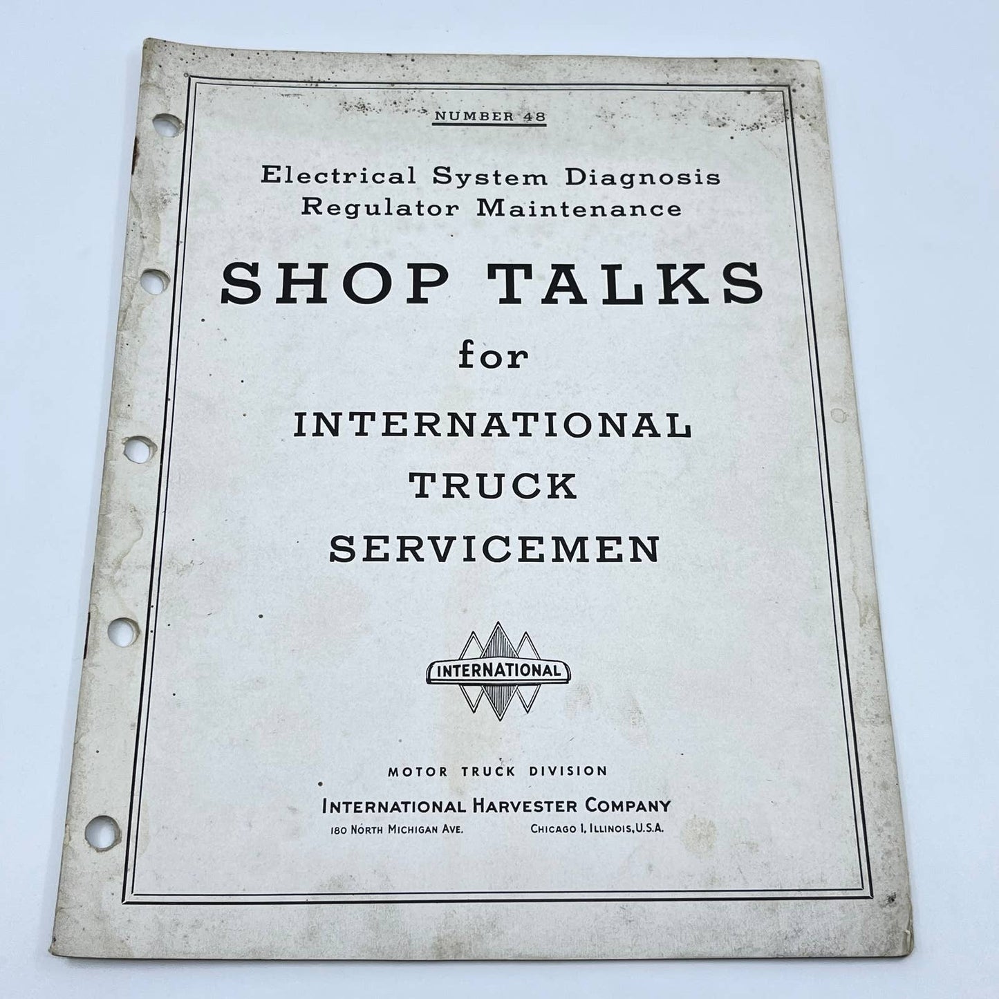 1940s Shop Talks for IH Truck Servicemen #48 Electrical System Diagnosis TF8