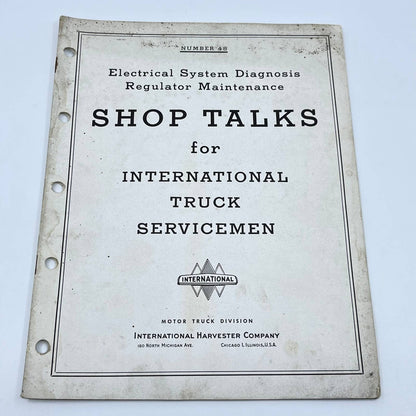 1940s Shop Talks for IH Truck Servicemen #48 Electrical System Diagnosis TF8