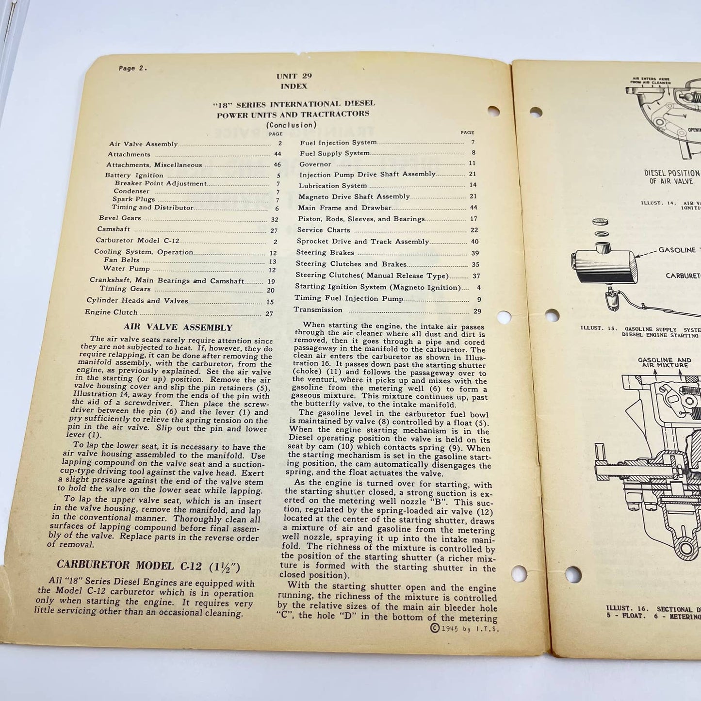 1945 Interstate Training Service Manual Unit 29 - 18 Series Tractors TF8