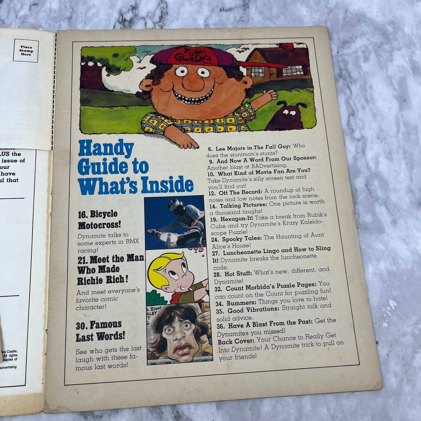 DYNAMITE magazine 1980 Vol 5 No. 8 Lee Majors The Fall Guy Stuntman Editon TJ4