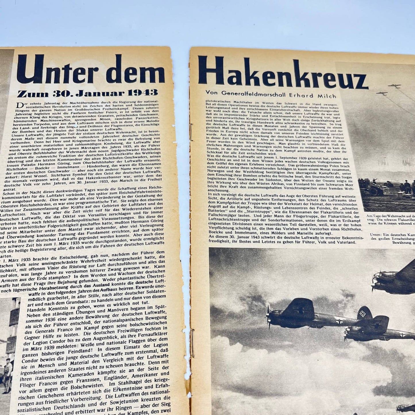 WWII German Nazi Luftwaffe “Der Adler” Magazine 9 Feb 1943 German Version FL3