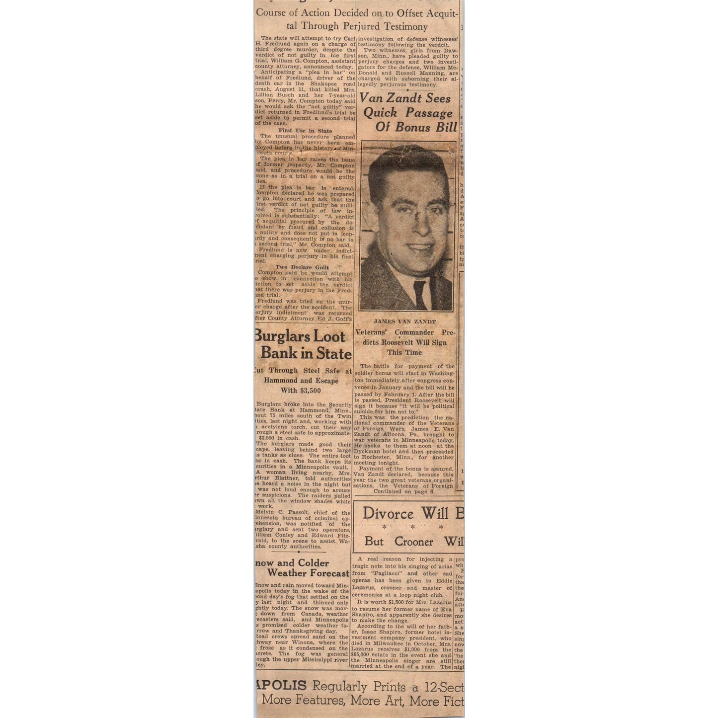1935 Minneapolis Journal Newspaper Ad Nagell Store Hennepin Lake Marquette FL5-3