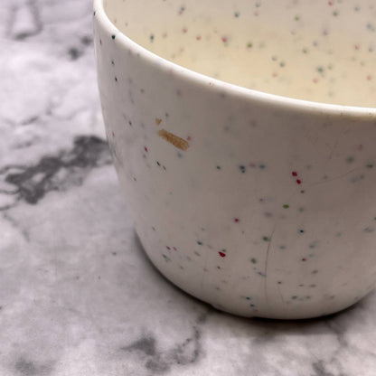 Imperial Ware Speckled Confetti White MCM Coffee Tea Cup Melmac Malamine TA3