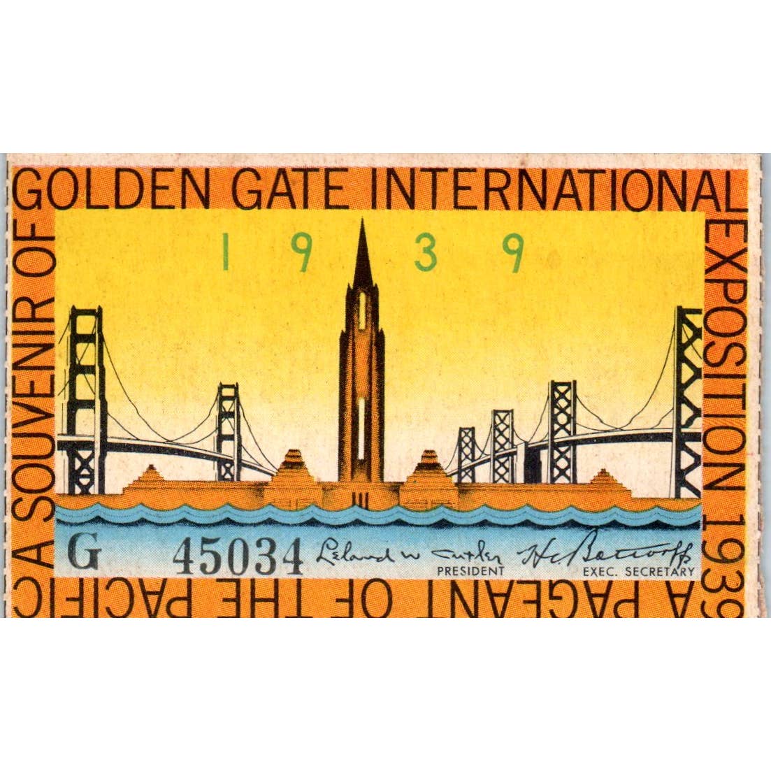 Souvenir of 1939 Golden Gate International Exposition Pageant of the Pacific SE8