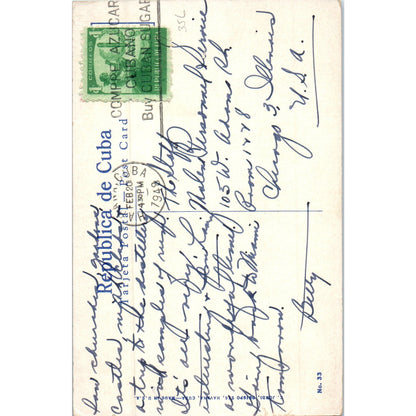 Lighthouse in Morro Castle 1949 Havana Cuba Original Postcard P3-1