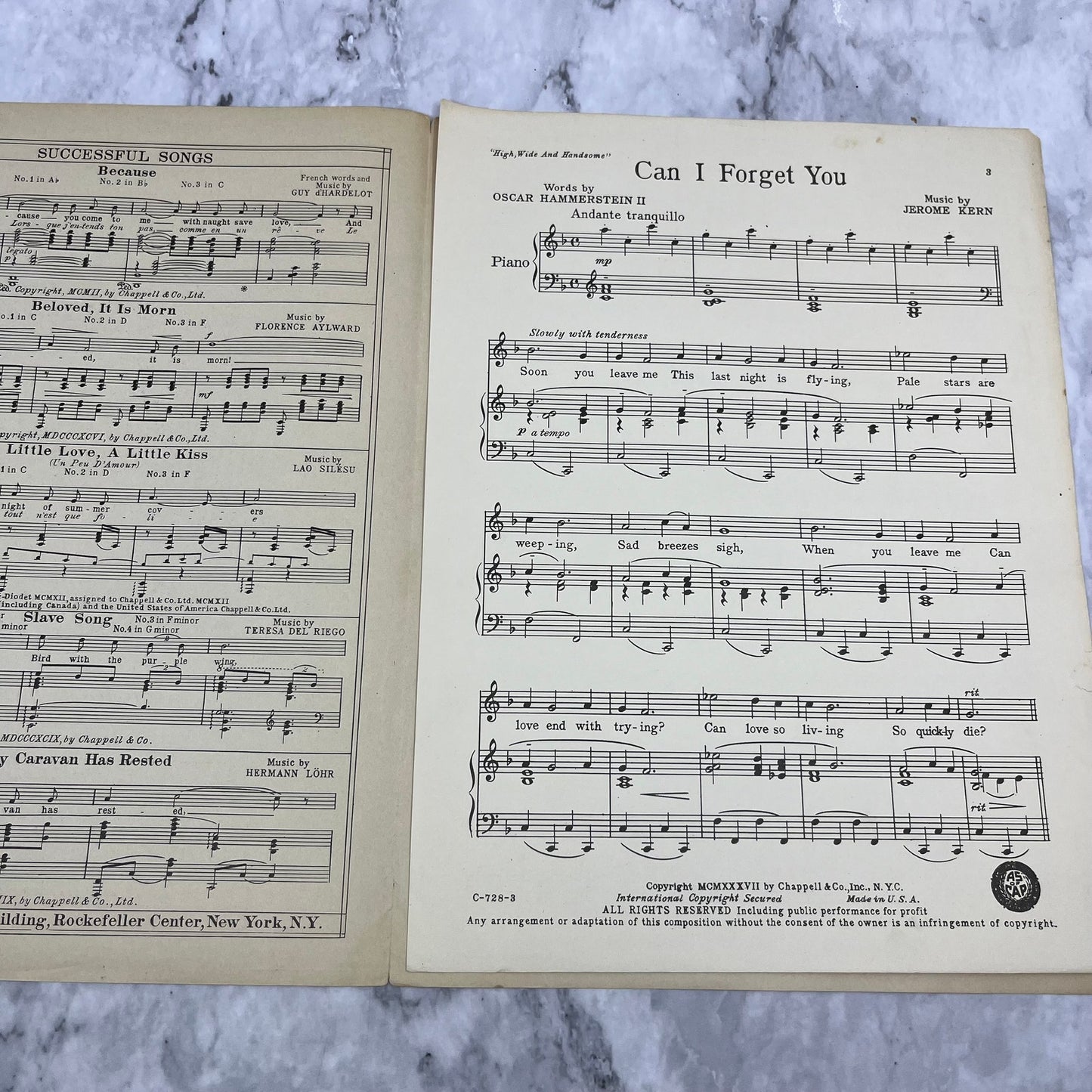 Can I Forget You Sheet Music High Wide and Handsome Irene Dunne V42-2