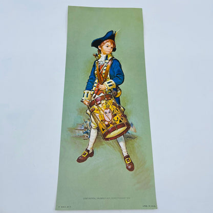 1969 Donald Art Co Hawley Print Drummer Boy Revolutionary War 6x15 FL2