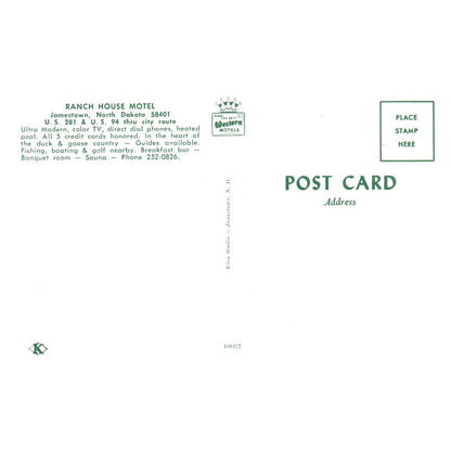 Vintage Postcard - Ranch House Hotel Jamestown North Dakota TJ6-1