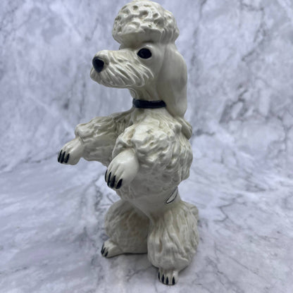 Vintage MCM Kelvin Candi White Poodle Figurine Porcelain 7.5"