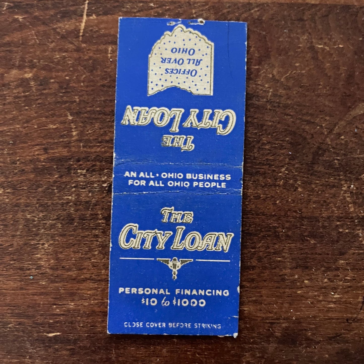 The City Loan Personal Finance Ohio Advertising Matchbook Cover SB3-M5