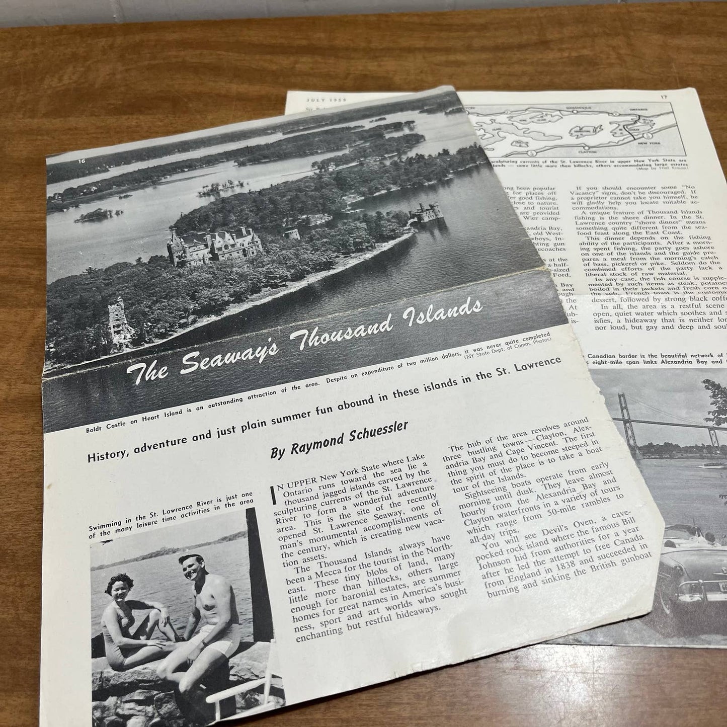 1959 St. Lawrence River Seaway Magazine Article 2 Pages New York NY A4