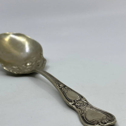 1903 Rose Sugar Shell Spoon R. C. & Co. Rogers Cutlery Co., Rose Pattern 9" TI2