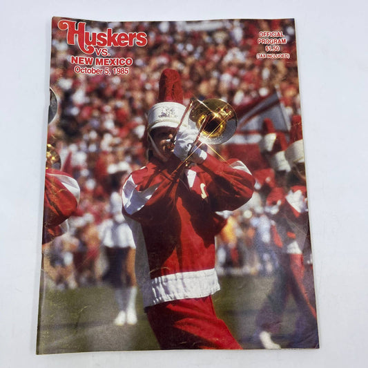 1985 Nebraska Cornhuskers vs. New Mexico Gameday Football Program TH6