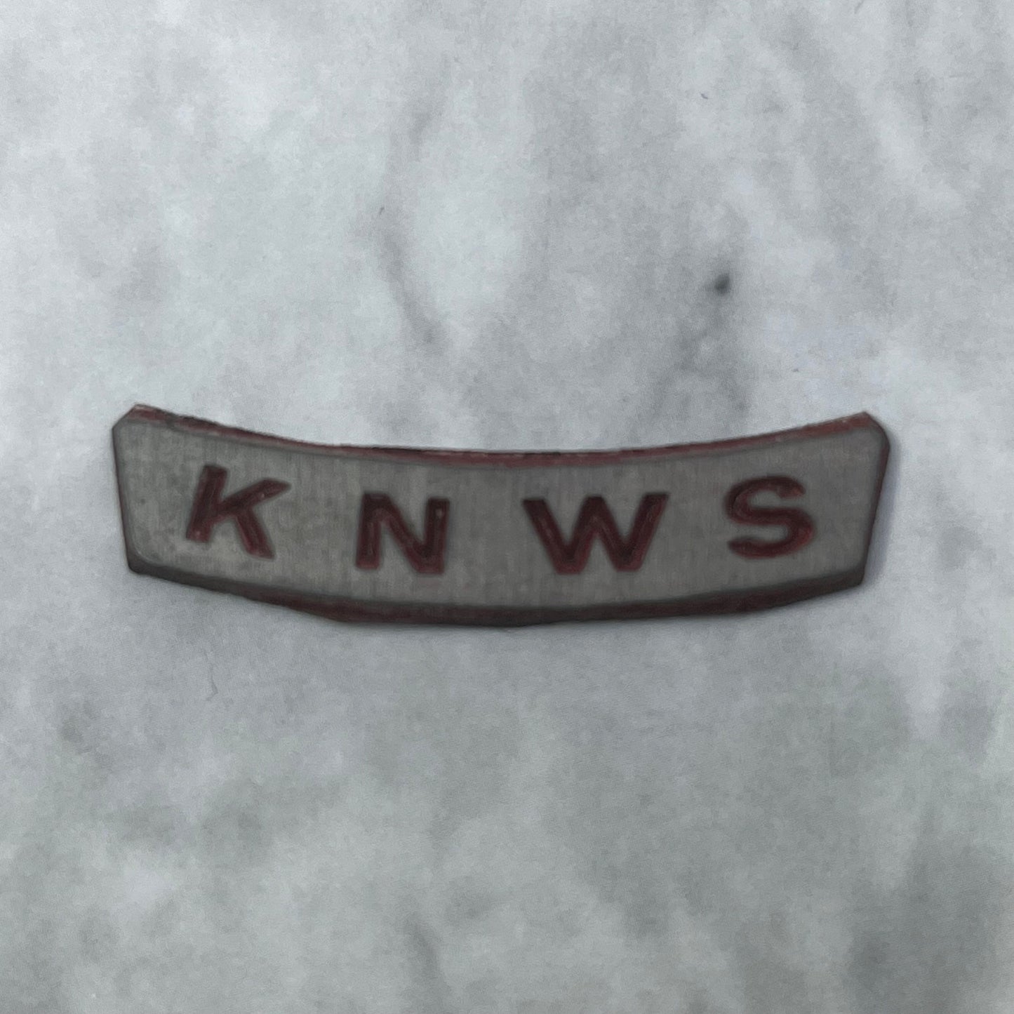 Vintage Letterpress Printers Block Plate TV Radio Call Letters KNWS SE839
