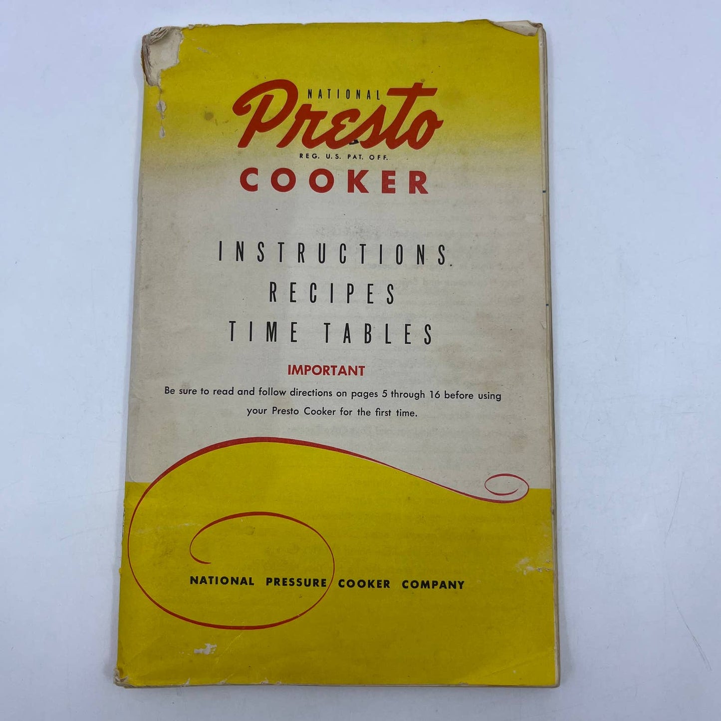 1953 Vintage PRESTO Pressure Cooker Recipe Instructions Cookbook Book TC1